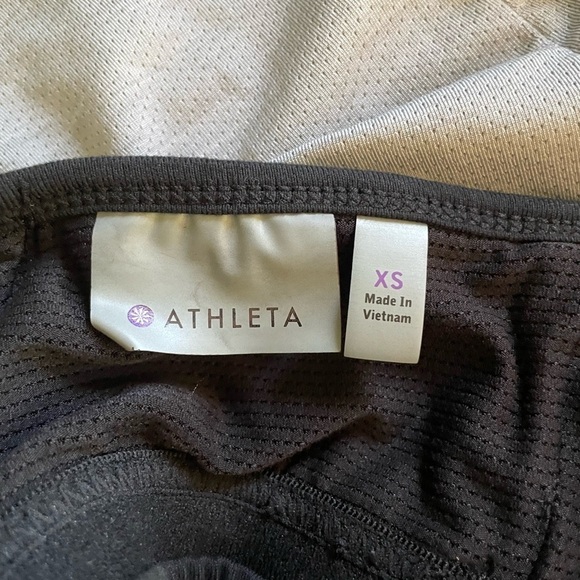 Athleta Mesh Energize Gray Tank Strappy with Black Sports Bra size XS - Picture 8 of 8